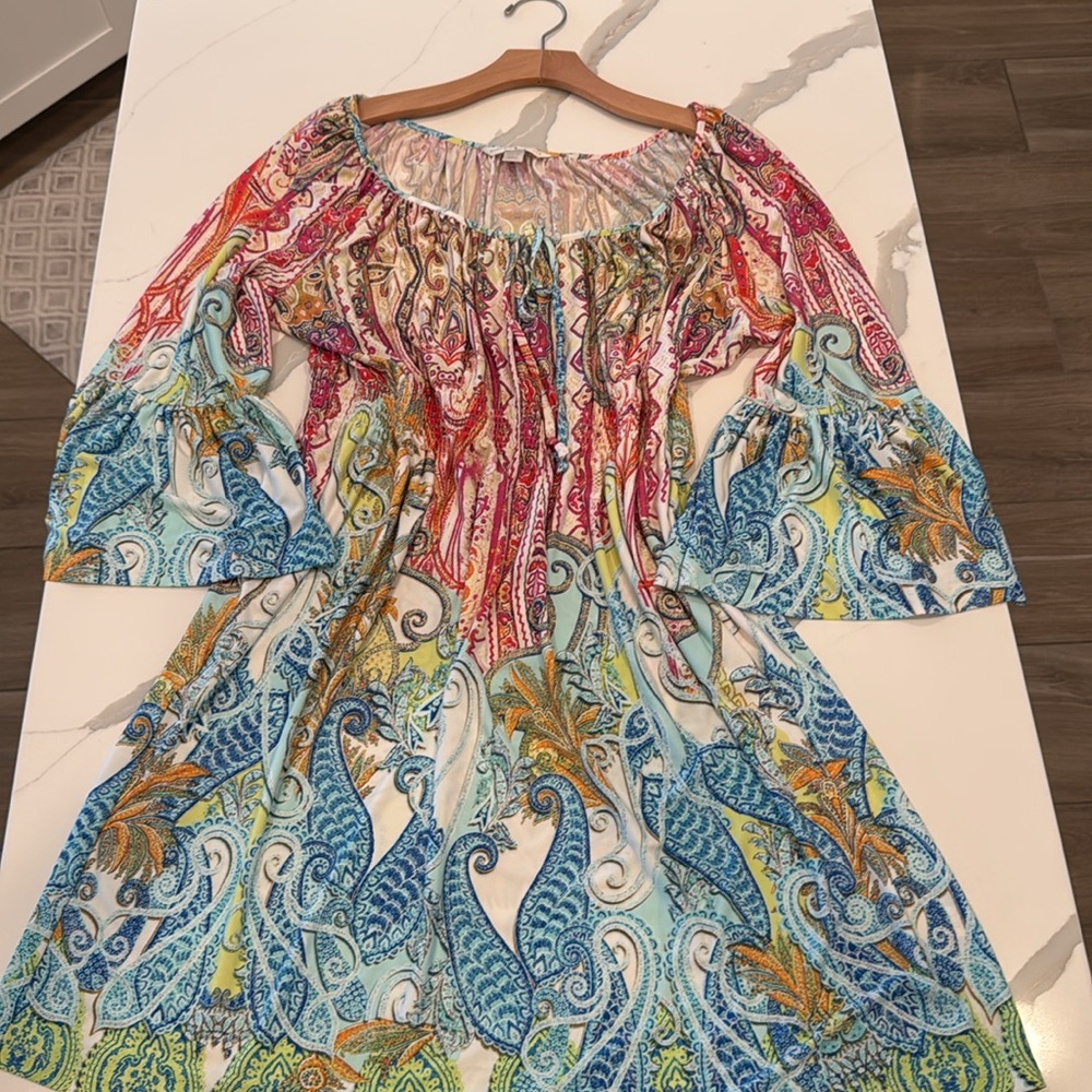 Boston Proper Multicolor Paisley Dress 18